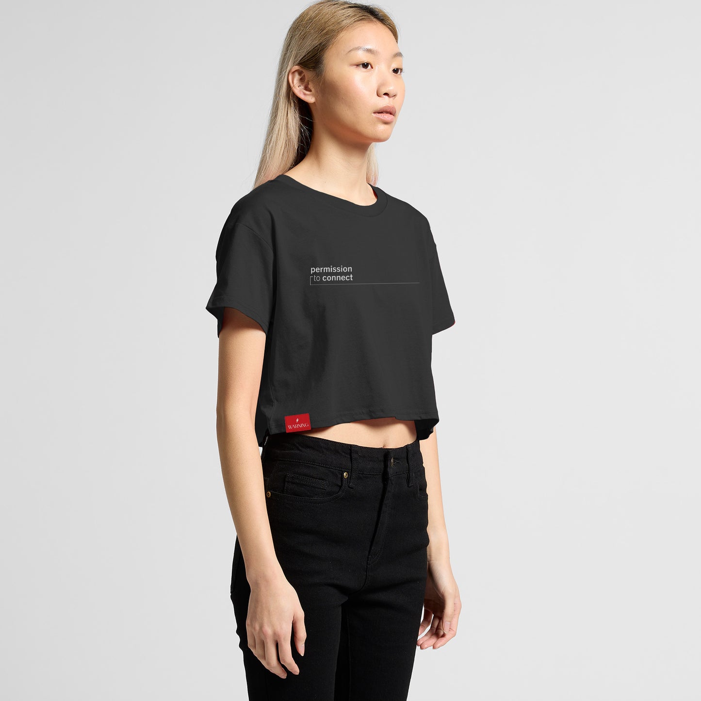 Signature Cropped Tee - Coal