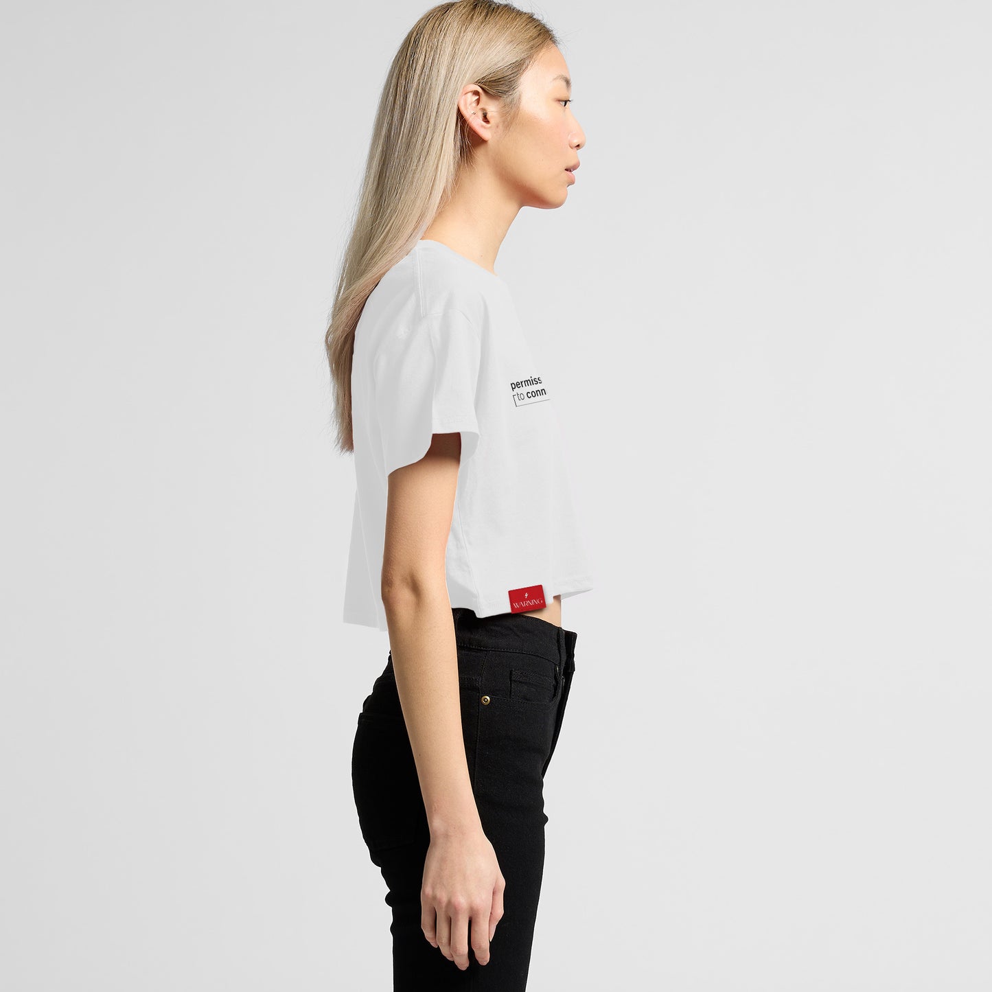 Signature Cropped Tee - White