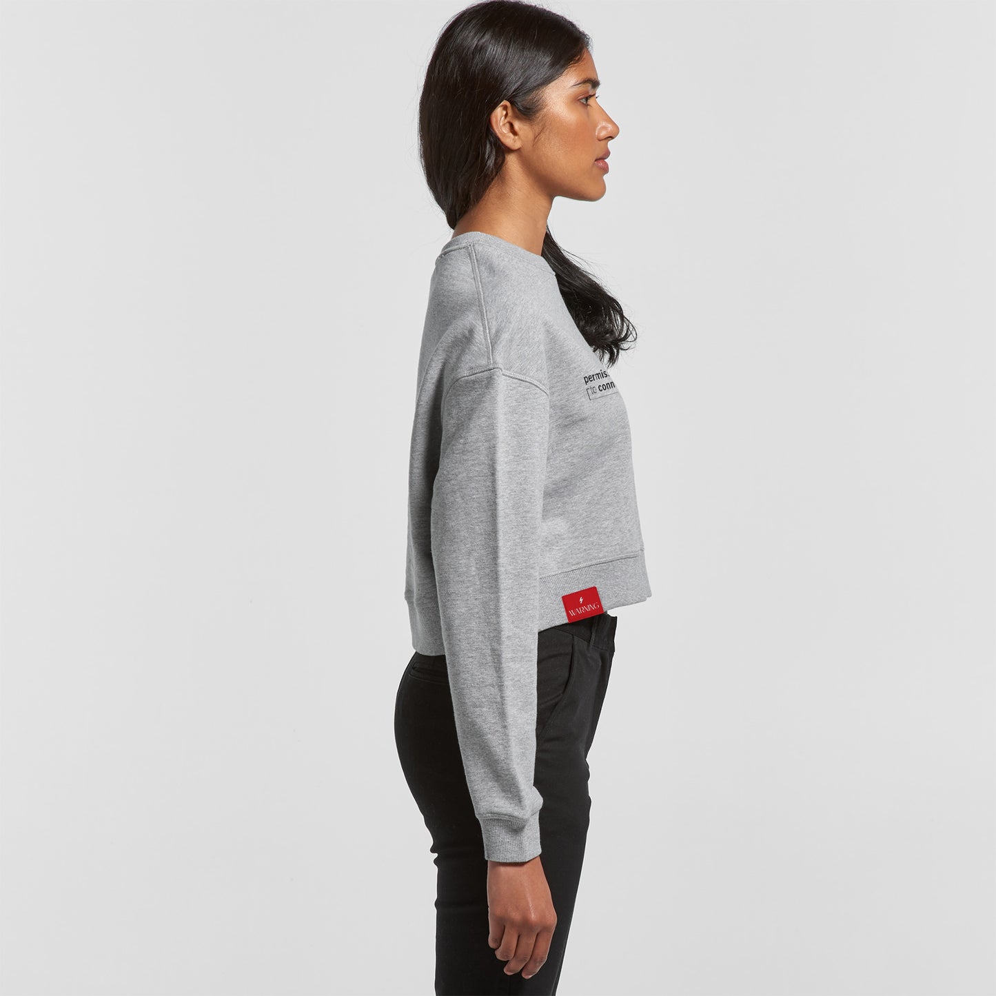 Signature Cropped Crew - Heather Grey