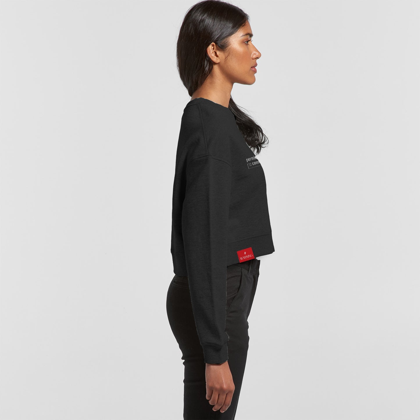 Signature Cropped Crew - Black