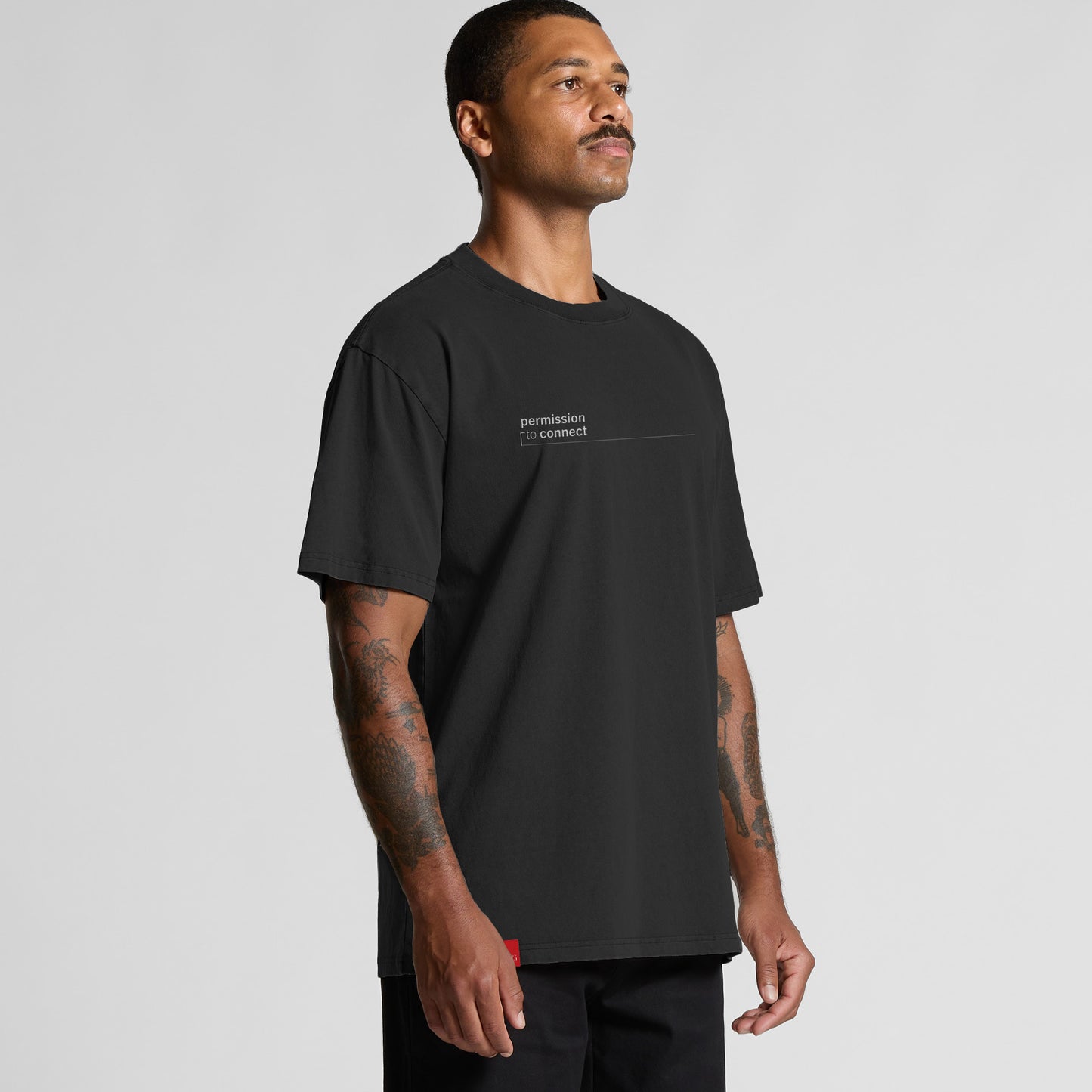 Signature Oversized Tee - Faded Black