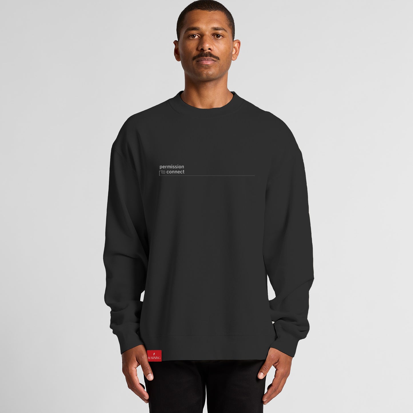 Signature Oversized Crew - Faded Black