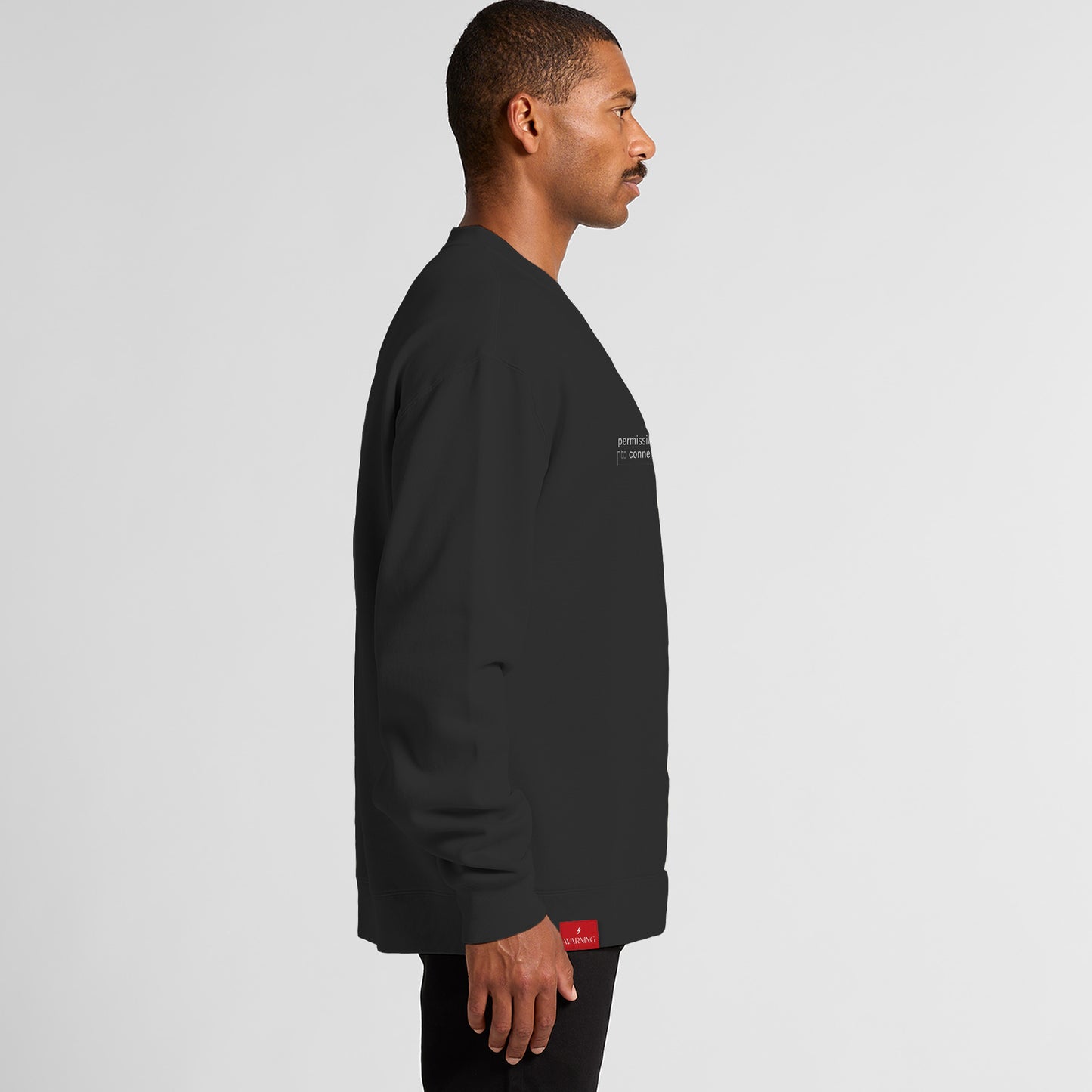 Signature Oversized Crew - Faded Black