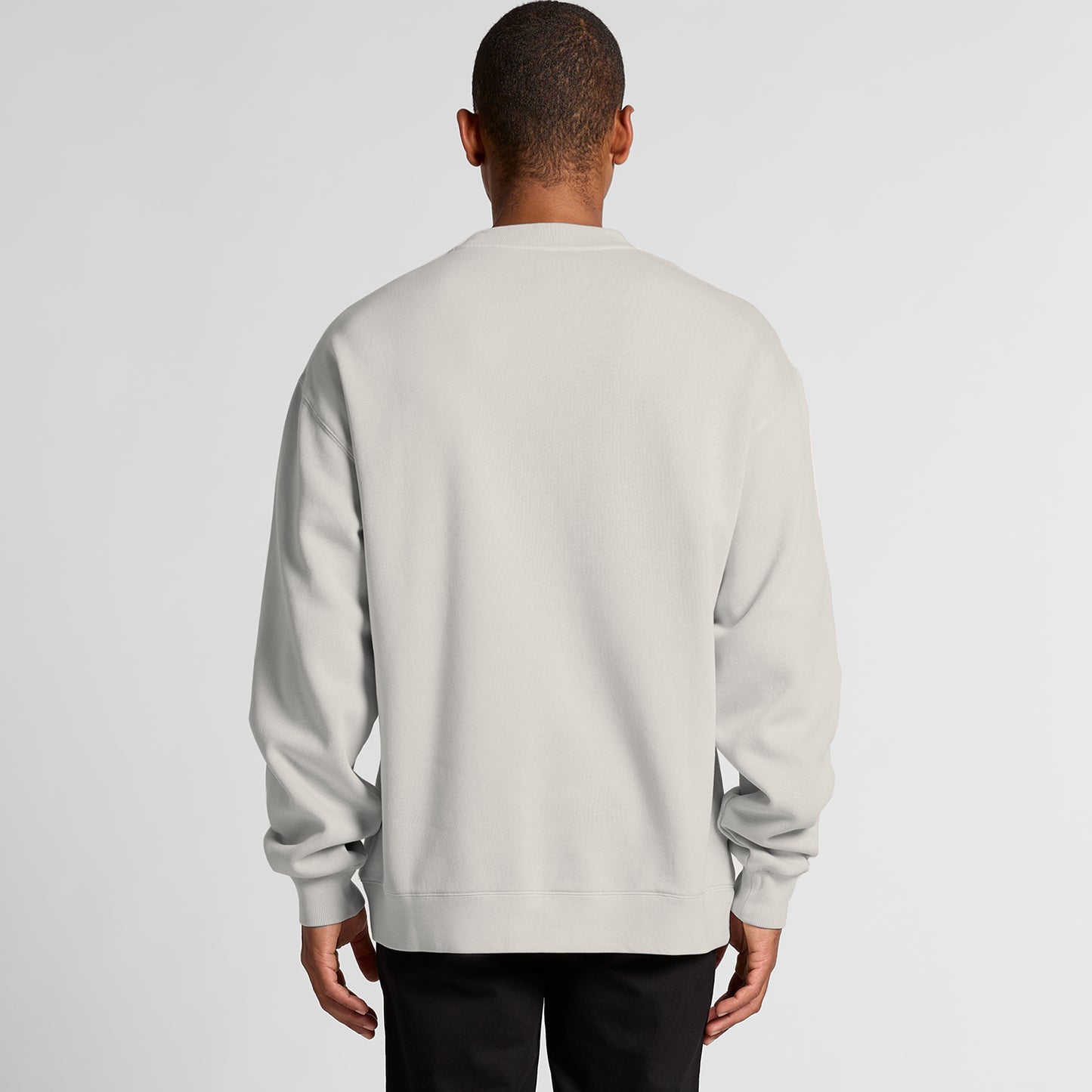 Signature Oversized Crew - Faded Bone