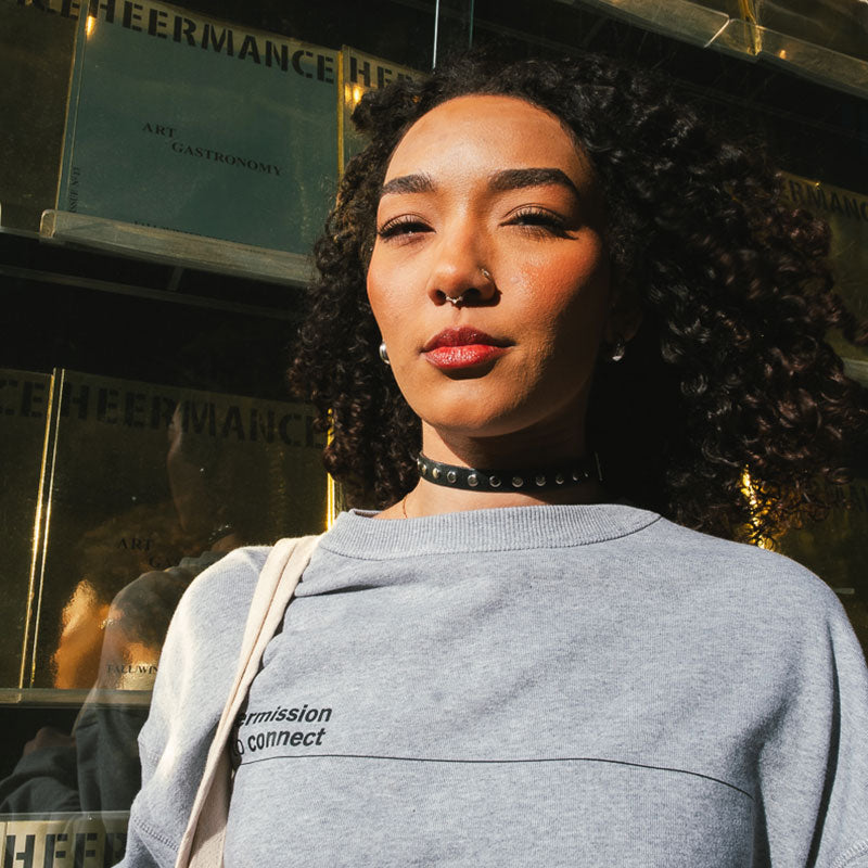 Signature Cropped Crew - Heather Grey