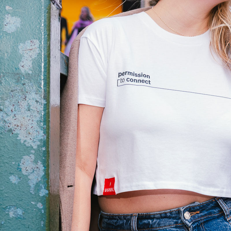Signature Cropped Tee - White