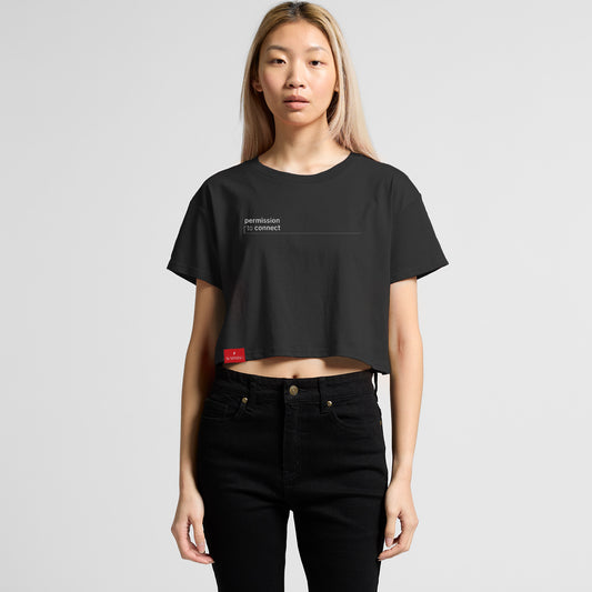 Signature Cropped Tee - Coal