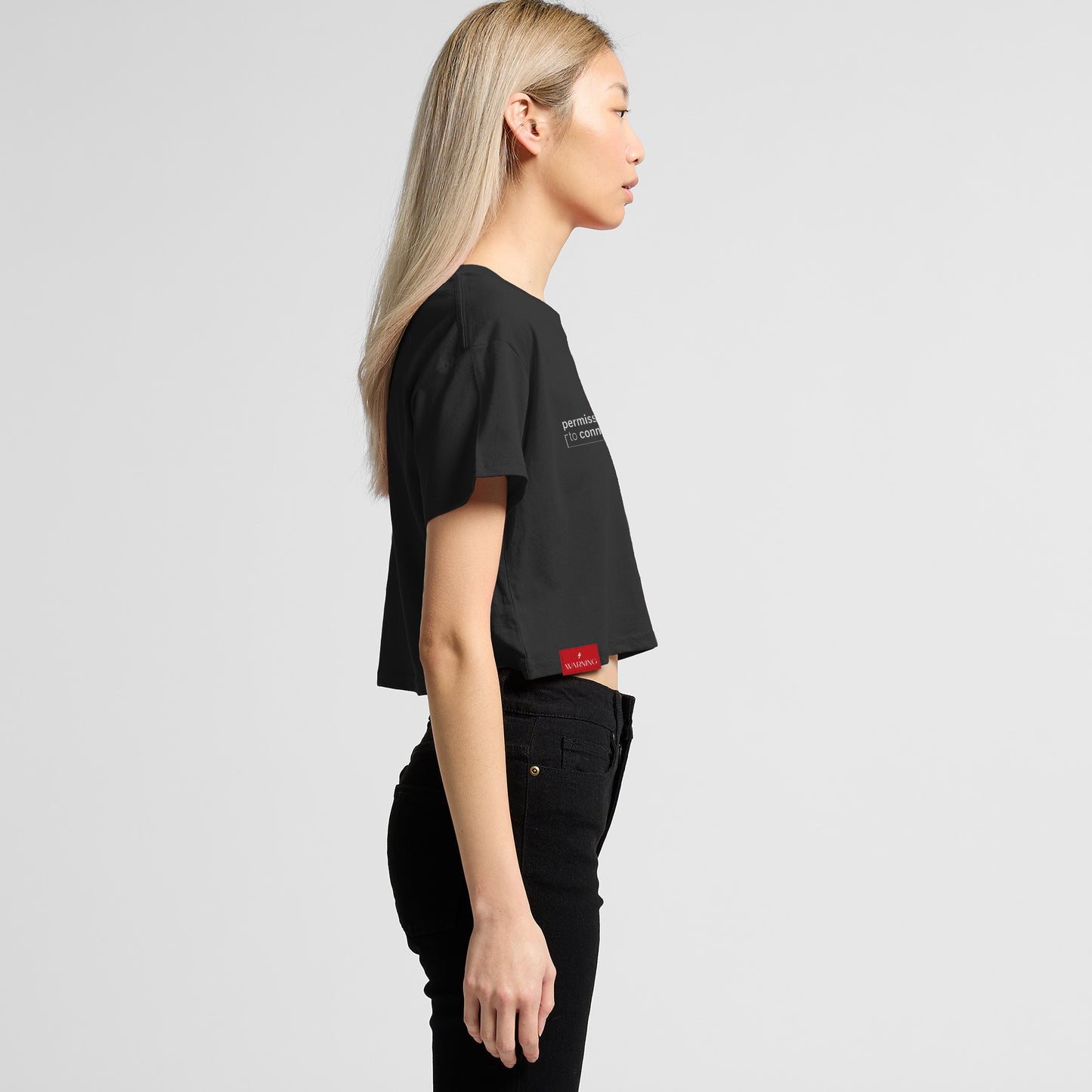 Signature Cropped Tee - Coal
