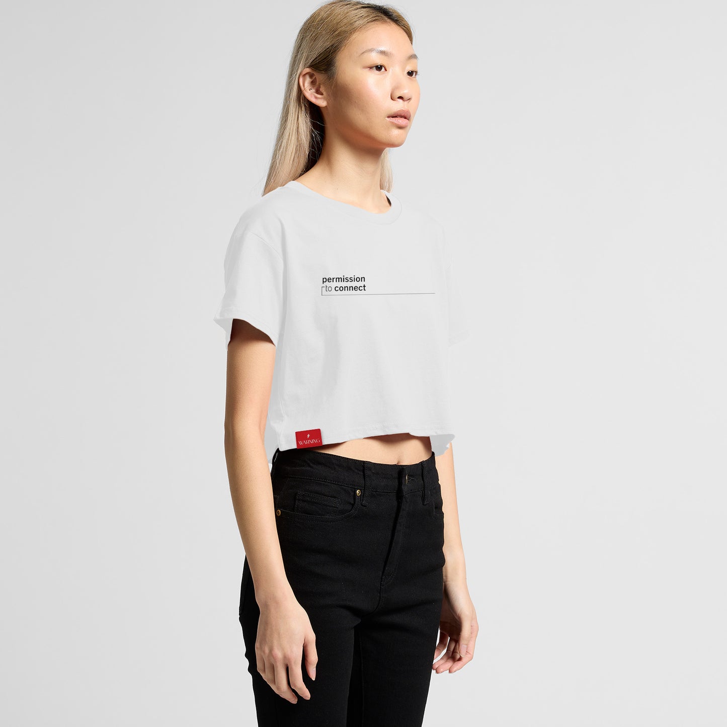 Signature Cropped Tee - White