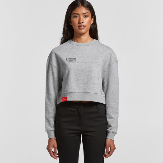 Signature Cropped Crew - Heather Grey