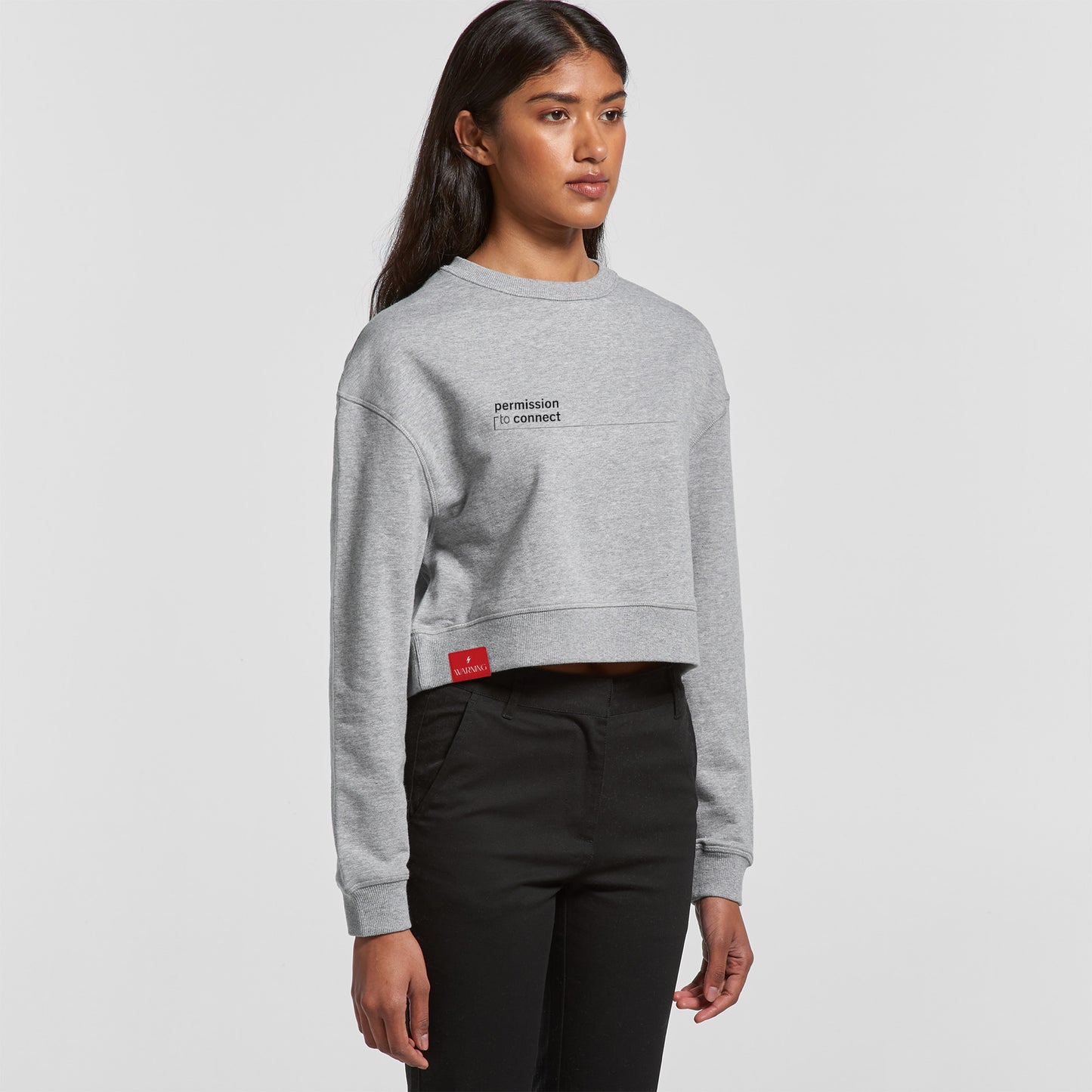 Signature Cropped Crew - Heather Grey