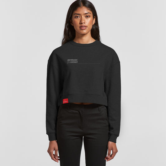 Signature Cropped Crew - Black