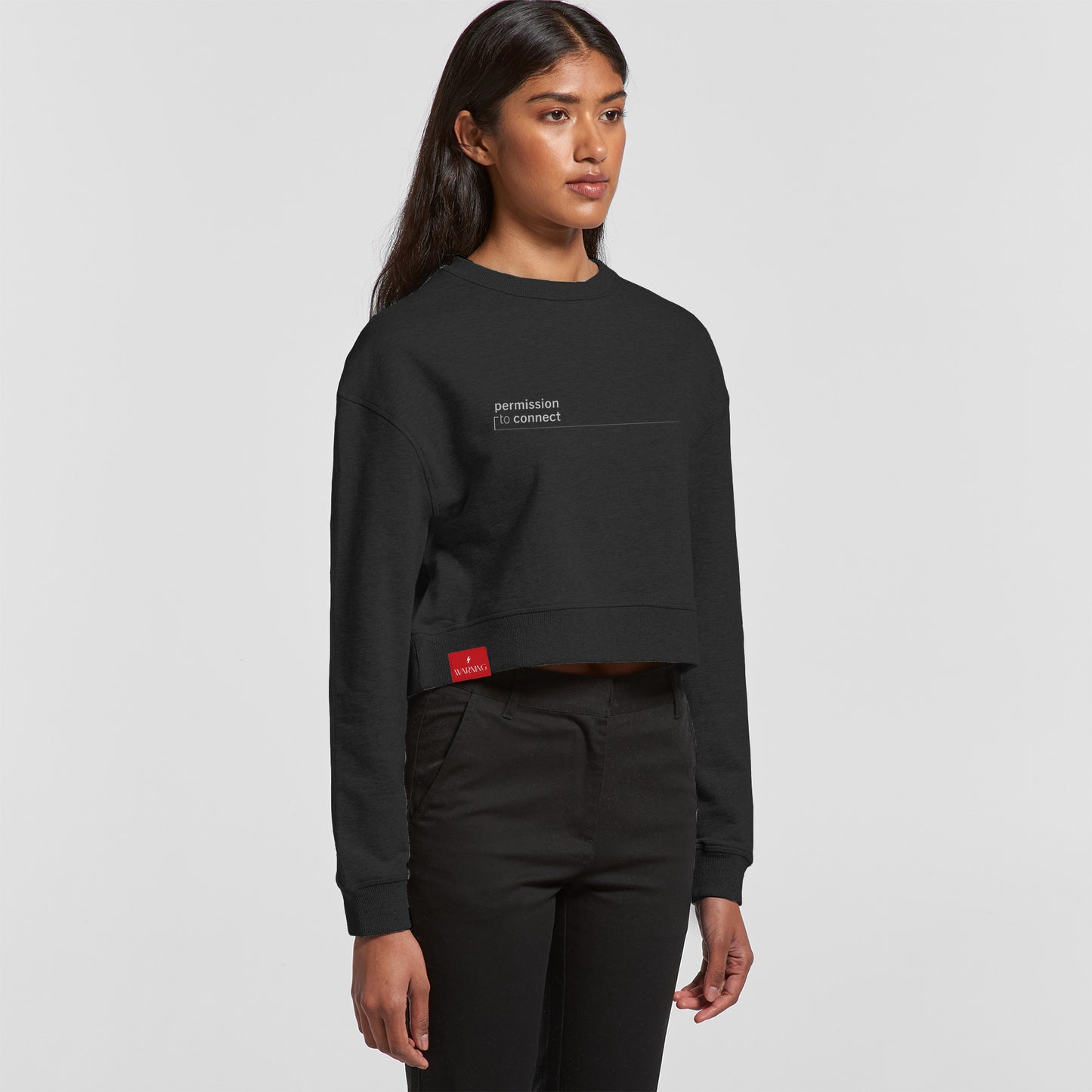 Signature Cropped Crew - Black