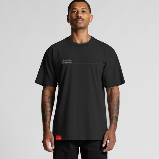 Signature Oversized Tee - Faded Black