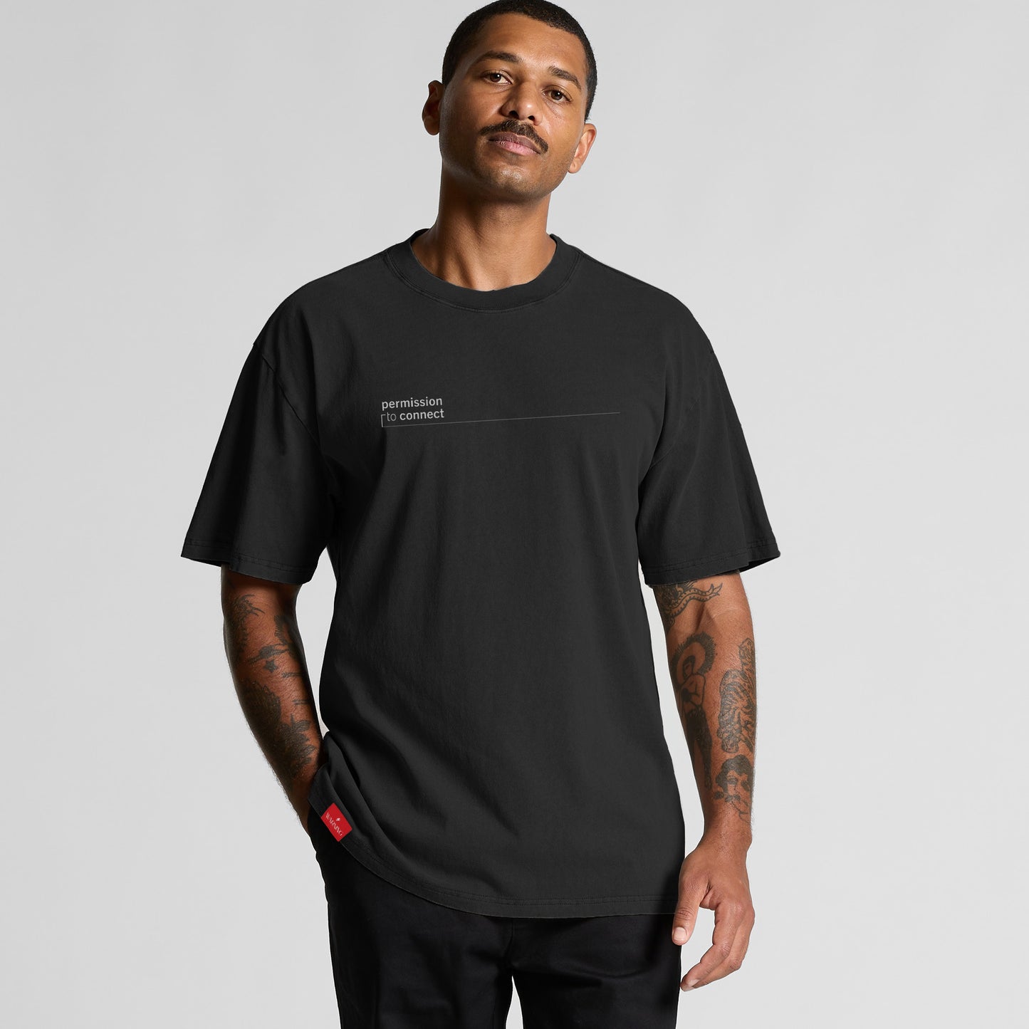 Signature Oversized Tee - Faded Black