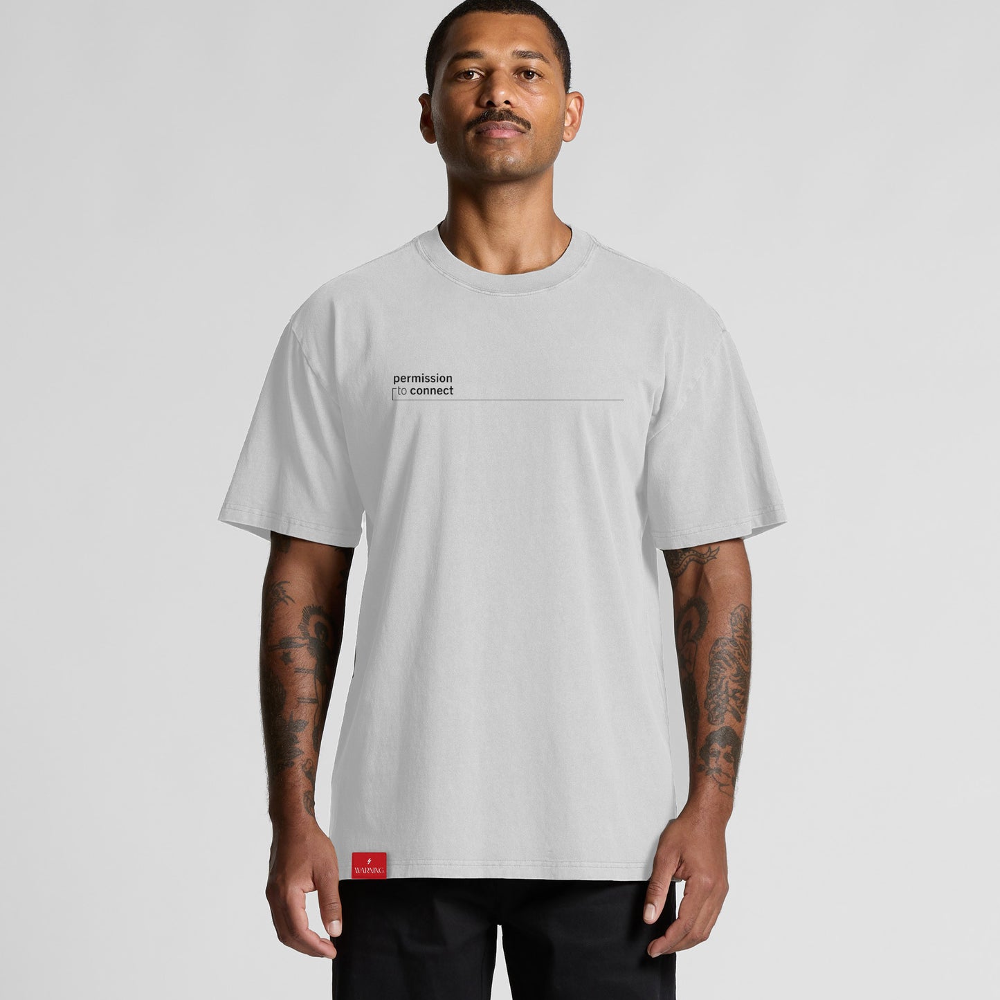 Signature Oversized Tee - Faded White