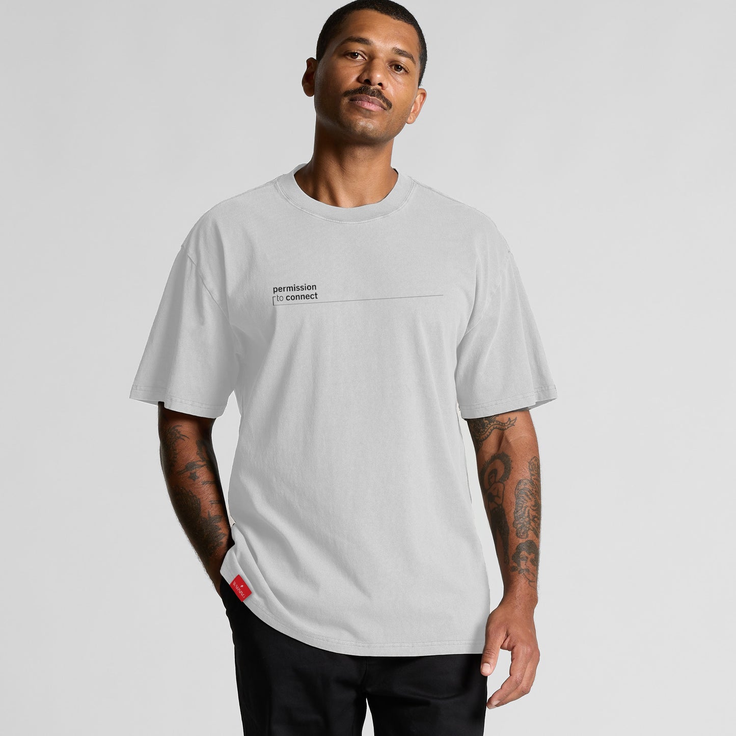 Signature Oversized Tee - Faded White