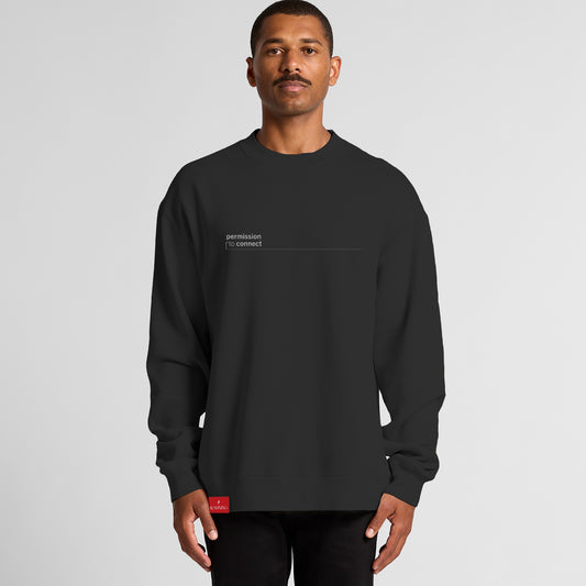 Signature Oversized Crew - Faded Black