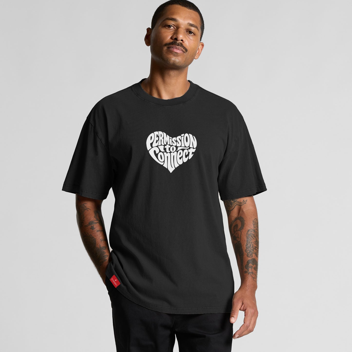 'You're f*ing adorable' Oversized Tee - Faded Black