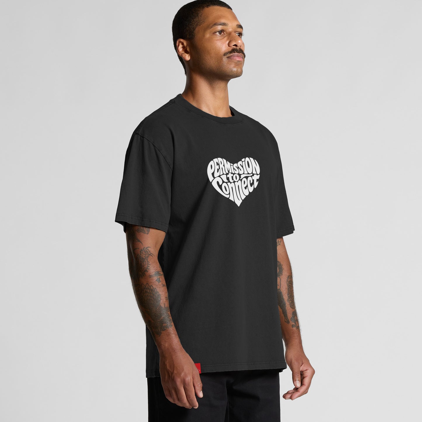 'You're f*ing adorable' Oversized Tee - Faded Black