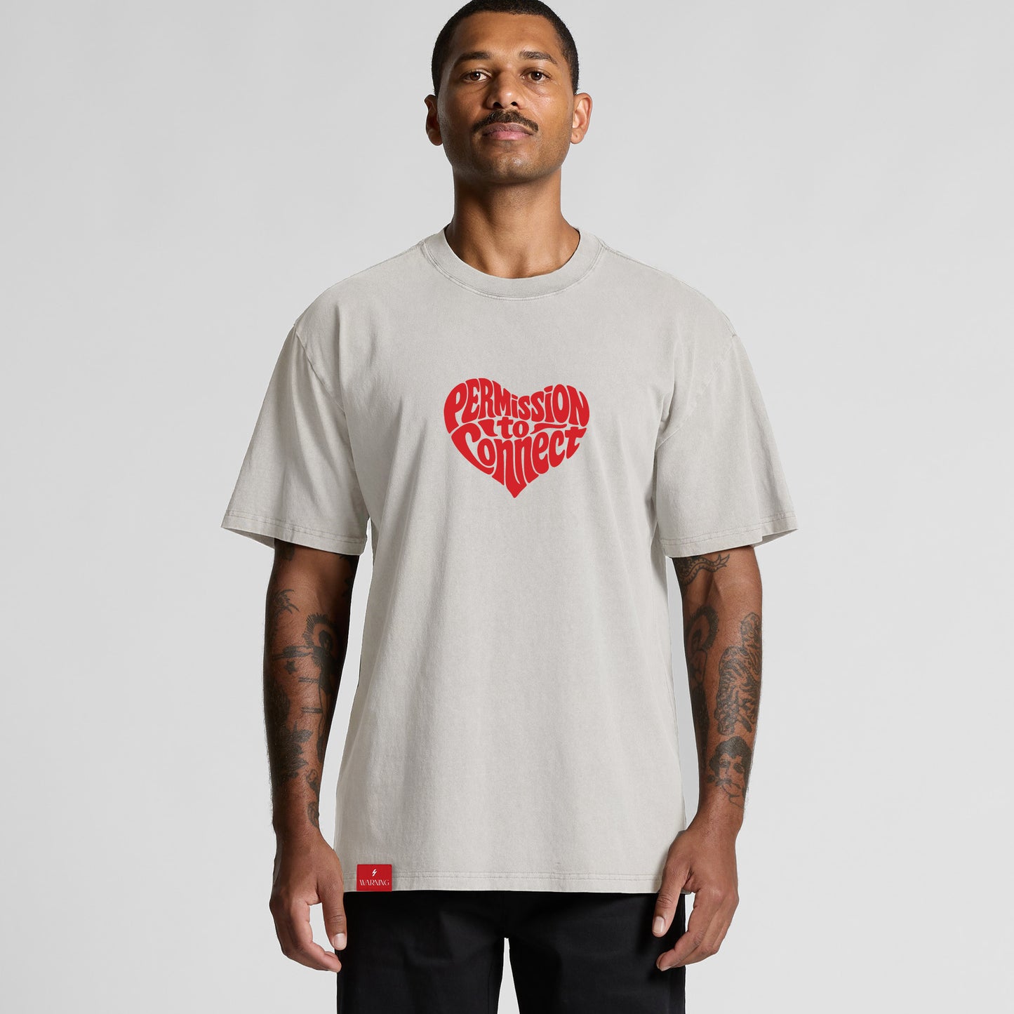 'Would you swipe right on me?' Oversized Tee - Faded Bone