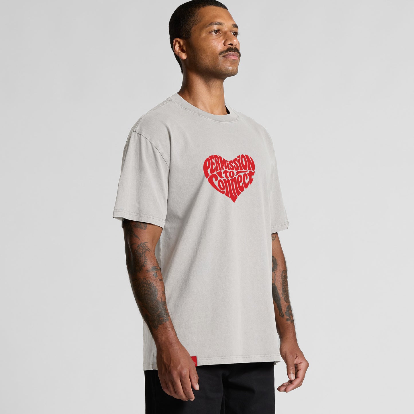 'Would you swipe right on me?' Oversized Tee - Faded Bone