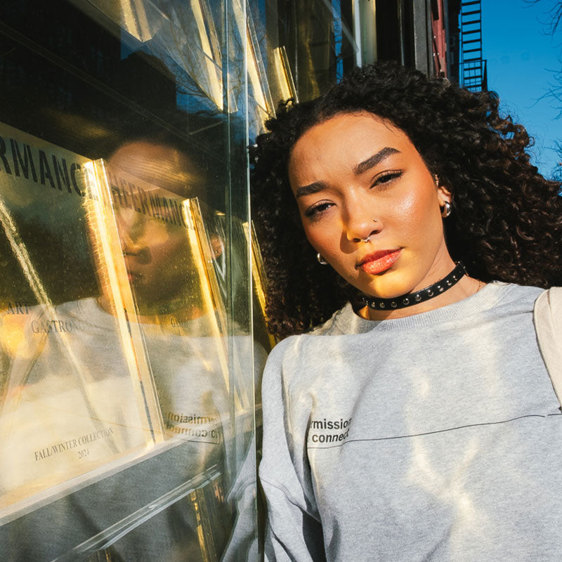 Signature Cropped Crew - Heather Grey