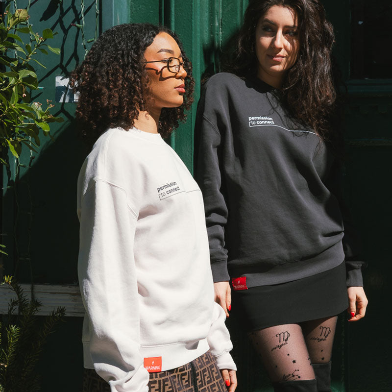 Signature Oversized Crew - Faded Black