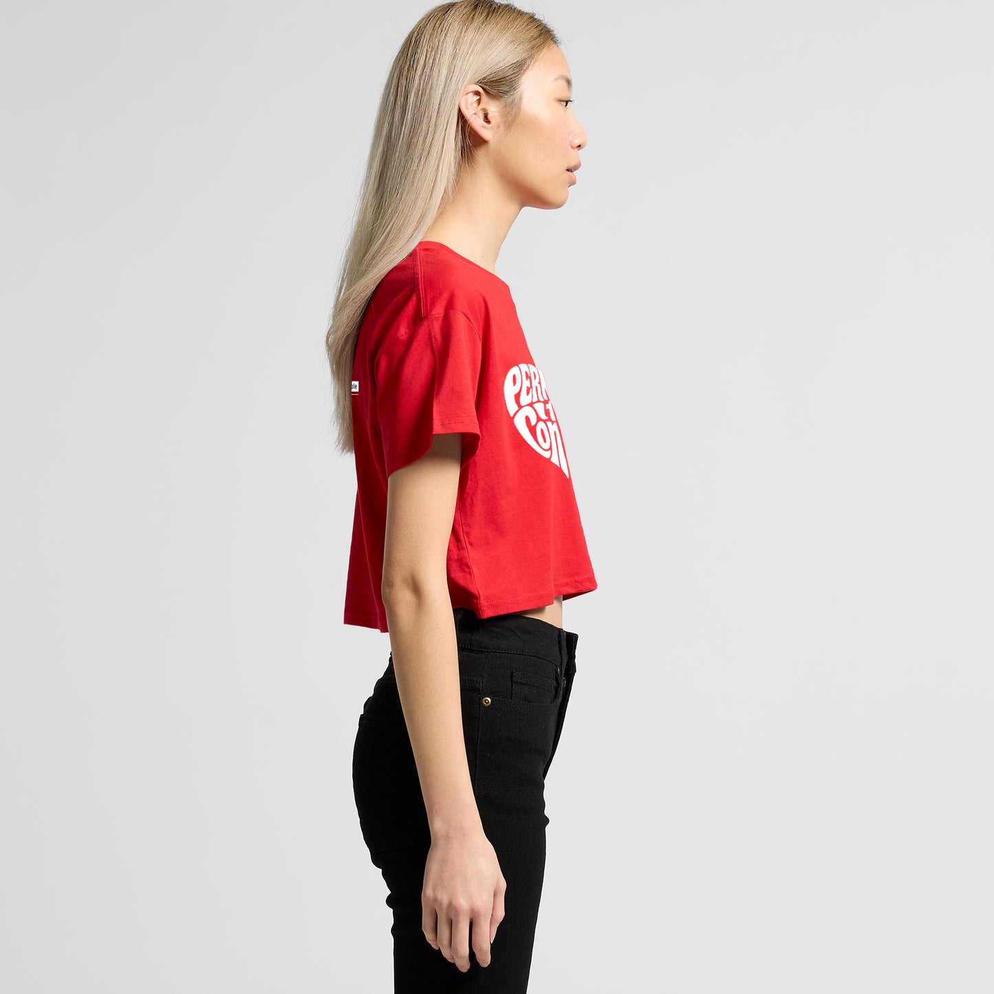 ‘You’re f*cking adorable’ Heart Cropped Tee - Red