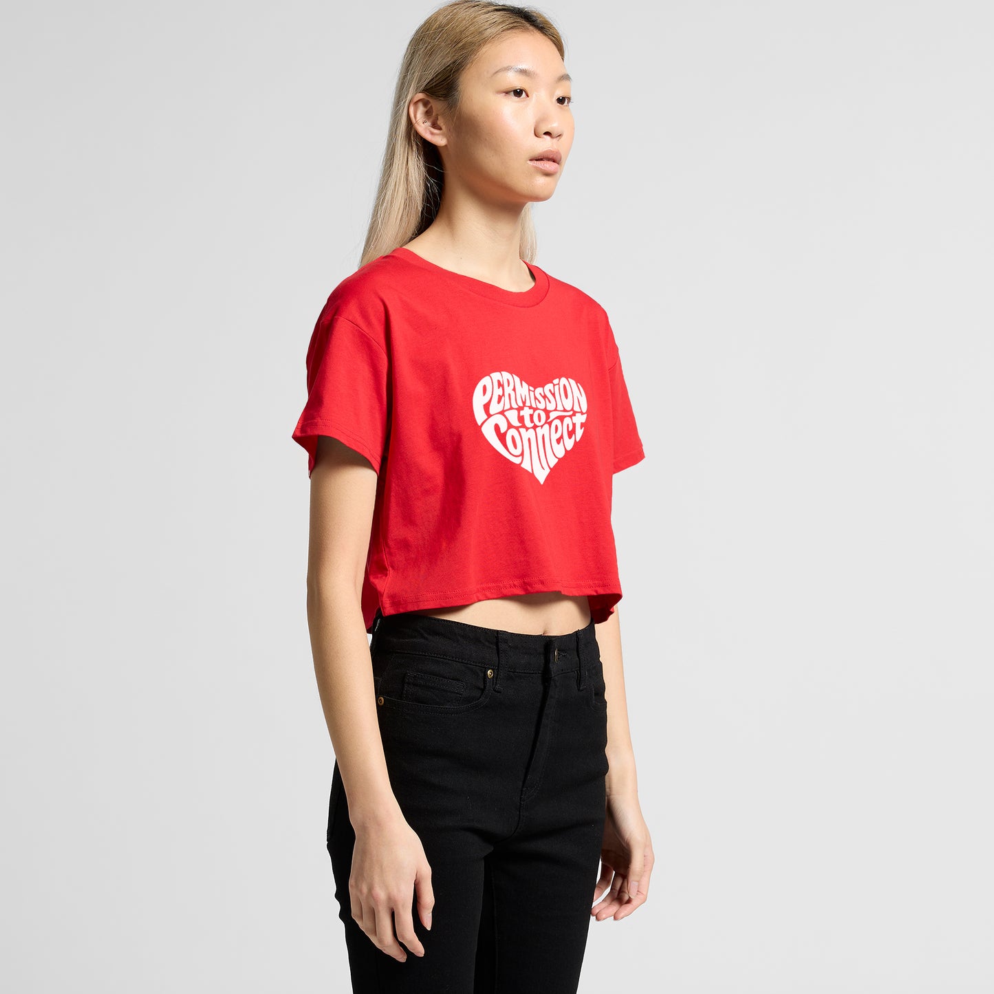 ‘You’re f*cking adorable’ Heart Cropped Tee - Red