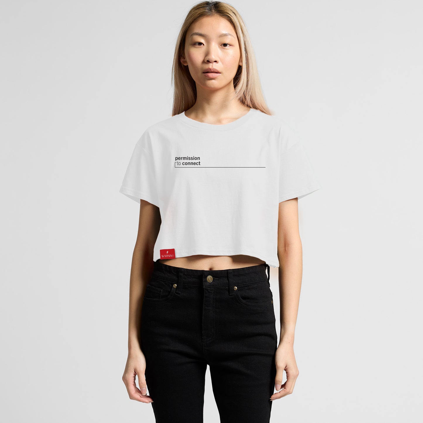 'What keeps you up at night?' Cropped Tee - White