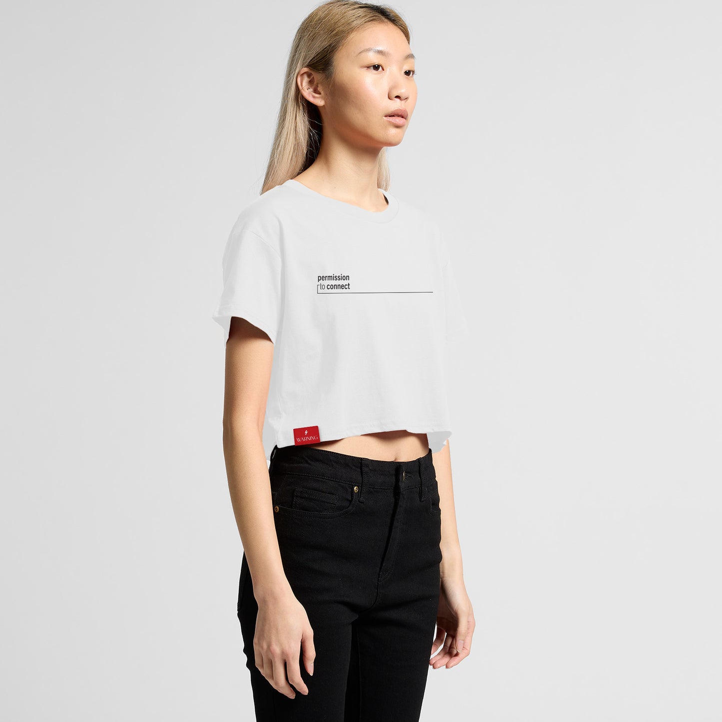 'What keeps you up at night?' Cropped Tee - White
