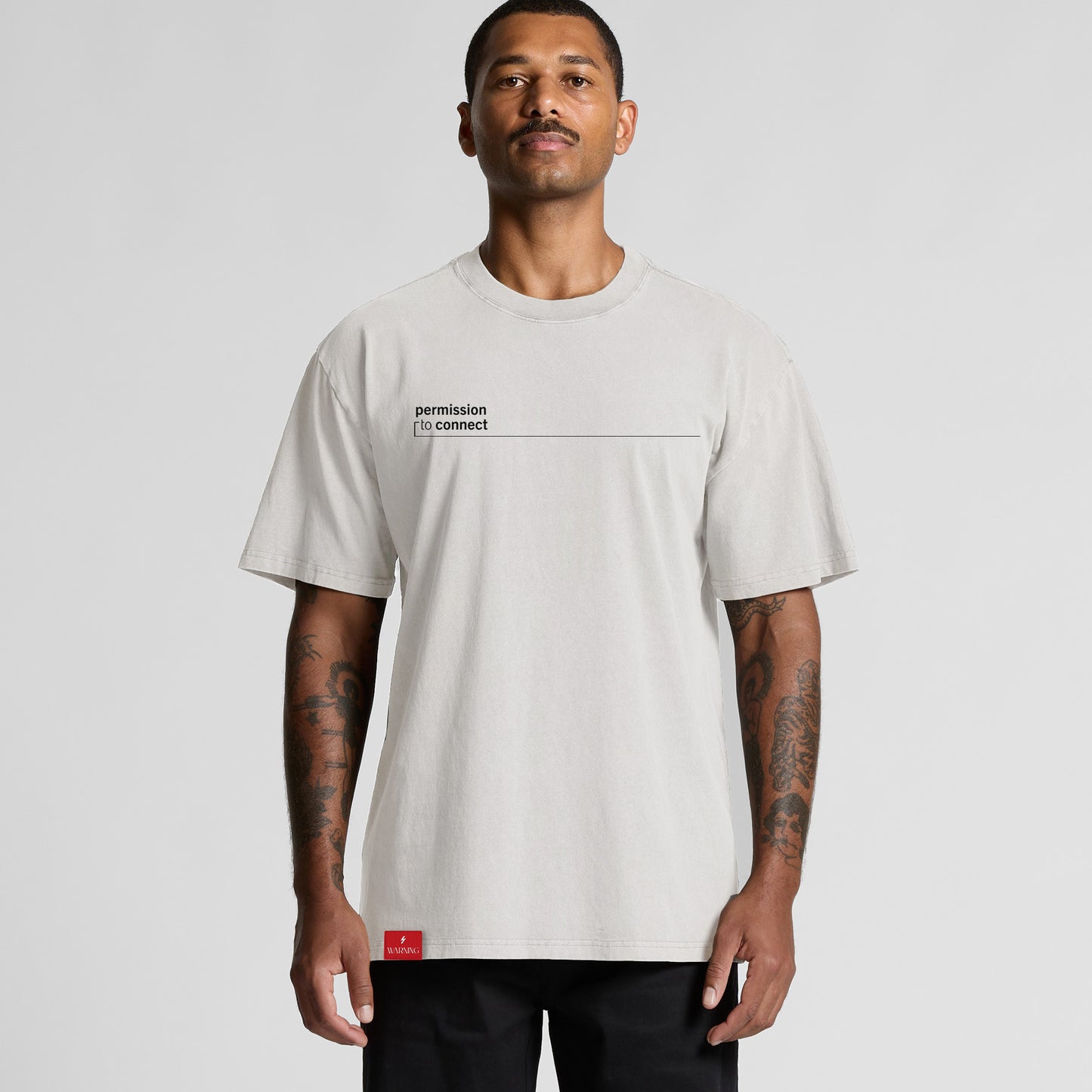 'What keeps you up at night?' Oversized Tee - Faded White