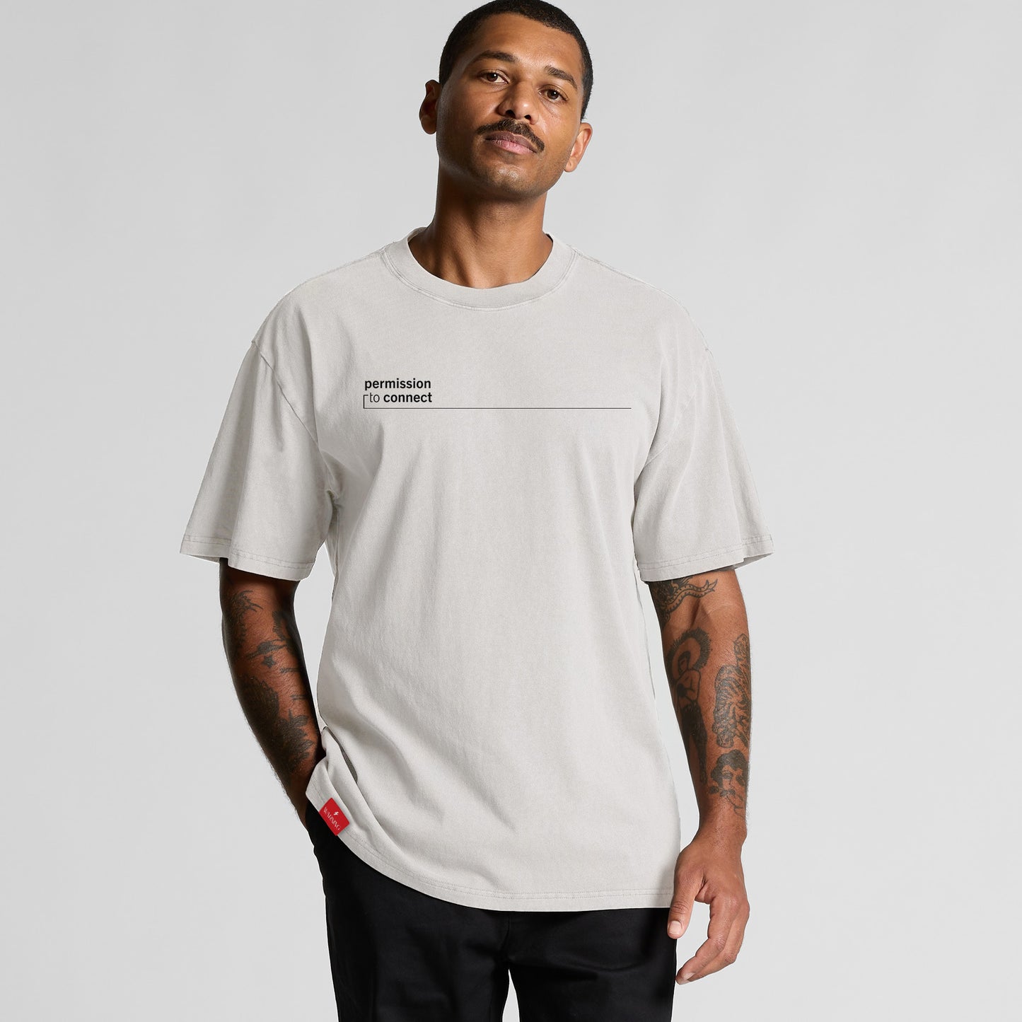 'What keeps you up at night?' Oversized Tee - Faded White